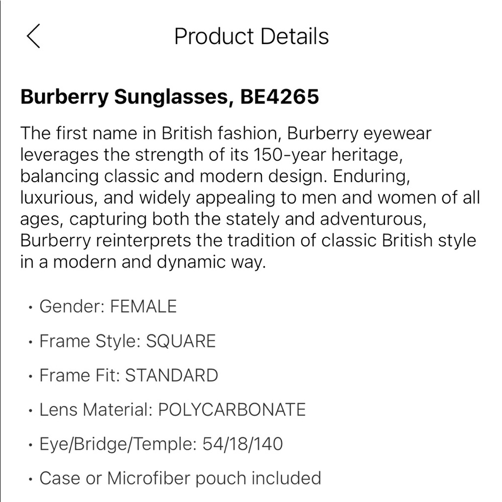 NWT Authentic Burberry Sunglasses. Made in Italy❤️ - Picture 7 of 9